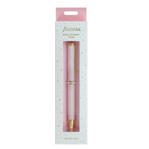 PENNA A SFERA A SCATTO CONFETTI ROSA FILOFAX COD. 132707