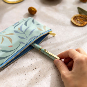 POCHETTE C/ZIP PER ORGANISER A5 E PERSONAL BOTANICAL MENTA FILOFAX COD. 132817
