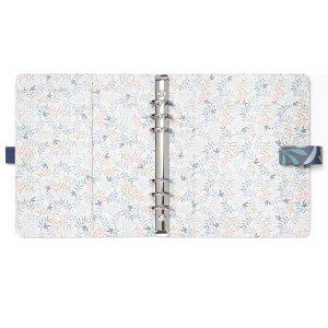 ORGANISER F.TO POCKET 146X128X36MM C/CINTURINO FANTASIA BOTANICAL BLU FILOFAX COD. 22-022644