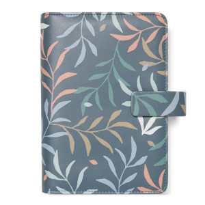 ORGANISER F.TO PERSONAL 187X153X40MM C/CINTURINO FANTASIA BOTANICAL BLU FILOFAX COD. 22-022645