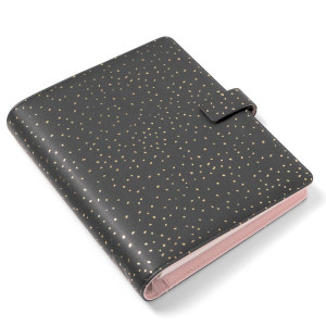 ORGANISER F.TO PERSONAL 187X153X40MM C/CINTURINO CONFETTI NERO FILOFAX COD. 22-028722