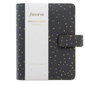 ORGANISER F.TO POCKET 146X128X36MM C/CINTURINO CONFETTI NERO FILOFAX COD. 22-028724