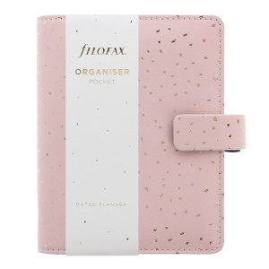 ORGANISER F.TO POCKET 146X128X36MM C/CINTURINO CONFETTI ROSA FILOFAX COD. 22-028725