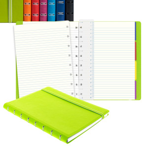 NOTEBOOK F.TO A5 A RIGHE 56 PAG. NERO SIMILPELLE FILOFAX COD. L115007