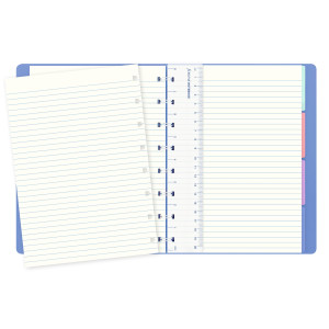 NOTEBOOK F.TO A5 A RIGHE 56 PAG. BLU PASTELLO SIMILPELLE FILOFAX COD. L115051