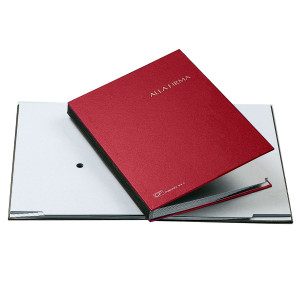 LIBRO FIRMA 14 PAGINE 24X34CM ROSSO 614-A FRASCHINI COD. 614A-ROSSO