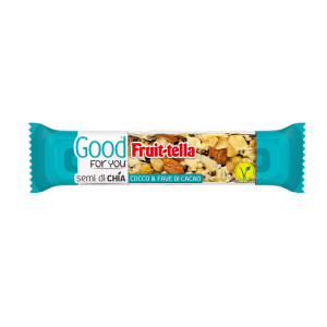 BARRETTA DI FRUTTA SECCA COCCO E FAVE DI CACAO 36GR GOOD FOR YOU FRUITELLA COD. 09397100 CONFEZIONE DA 16