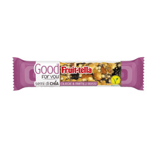 BARRETTA DI FRUTTA SECCA CILIEGIE E FRUTTI ROSSI 36GR GOOD FOR YOU FRUITELLA COD. 09397300 CONFEZIONE DA 16