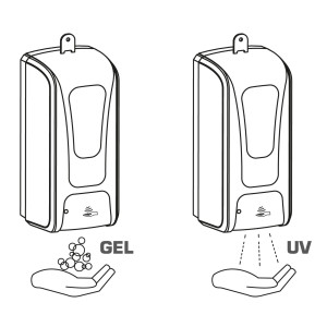 DISPENSER AUTOMATICO A RIEMPIMENTO 1LT BIANCO GELLY PLUS CON LUCE UV COD. 64250545