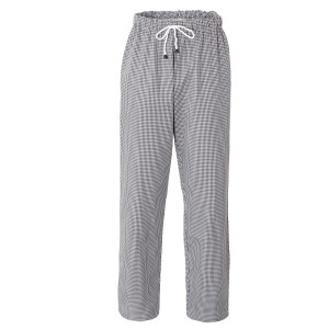 PANTALONE DA CUOCO PLUTONE TG. M BIANCO A QUADRETTI NERI COD. Q8P00195-Q32-M
