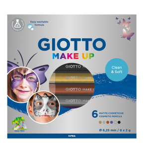 SET 6 MATITE COSMETICHE MAKE UP COLORI METAL MINA DA D 6,5MM GIOTTO COD. 474100