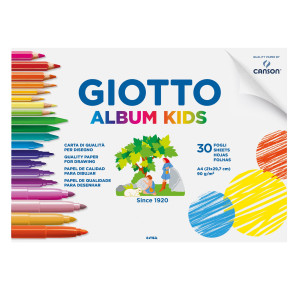 ALBUM KIDS 5+ F.TO A4 90GR 30FG GIOTTO COD. 580200 CONFEZIONE DA 5