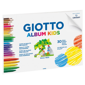 ALBUM LITTLE KIDS 2+ F.TO A3 90GR 30FG GIOTTO COD. 580300