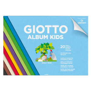 ALBUM KIDS CARTA COLORATA 2+ F.TO A4 120GR 20FG GIOTTO COD. 580700 CONFEZIONE DA 5