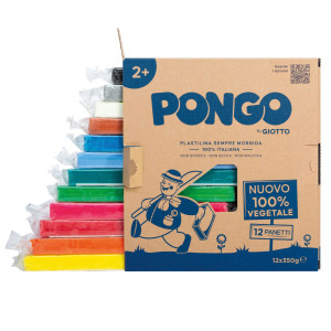12 PANETTI PASTA PONGO 350GR COLORI ASSORTITI GIOTTO COD. F603600