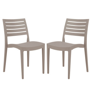 SET DA 2 SEDIE FIRENZE IN POLIPROPILENE JUTA GRANDSOLEIL COD. S6227J