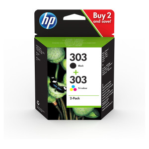 CONFEZIONE HP 303 CARTUCCIA COMBO 2-PACK NERO E COLORE COD. 3YM92AE