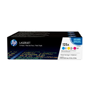 SCATOLA MULTIPACK 3 TONER COLORI CIANO/MAG/GIALLO HP LASERJET NR.125A COD. CF373AM