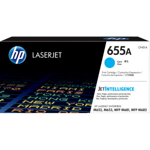 TONER CIANO HP 655A COLOR LASERJET ENTERPRISE SERIE M652-M653-M681-M683 COD. CF451A