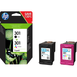 HP 301 INK CARTRIDGE COMBO 2-PACK (NERO+COLORE) COD. N9J72AE