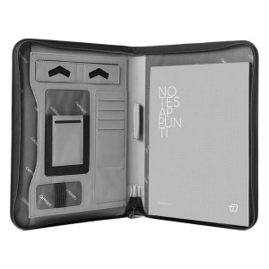 PORTABLOCCO A4 GATE TRENDED ECOPELLE DIM. 28X35CM NERO INTEMPO COD. 8248GAT34