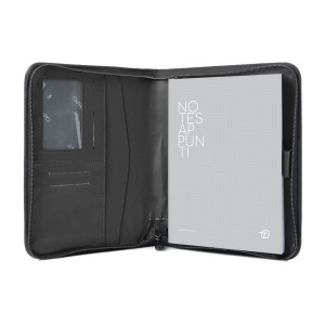 PORTABLOCCO A5 GATE TRENDED ECOPELLE DIM. 19X23CM NERO INTEMPO COD. 8251GAT34