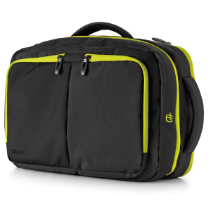 BORSA ZAINABILE BI-BAG BLACKOUT DIM. 44X28X18CM NERO-GIALLO 9235BO26 INTEMPO COD. 9235BO26