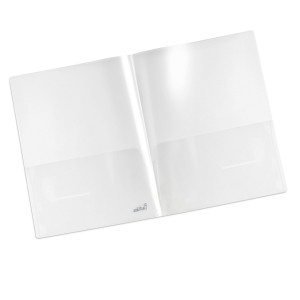 CONF 5 CARTELLINA DOPPIA TASCA PP TRASPARENTE PLASTIDEA COD. 7010TR
