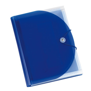 PORTADOCUMENTI A SOFFIETTO IN PP BLU A4 13 TASCHE PLASTIDEA COD. 7041BL