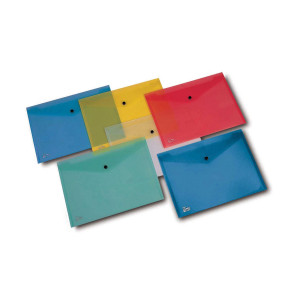 BUSTA CON BOTTONE PULL ROSSO 21X29.7CM COD. 00111311 CONFEZIONE DA 5