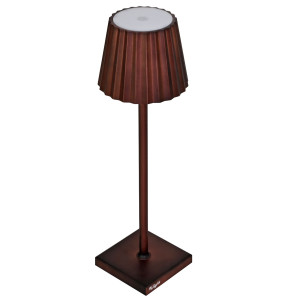 LAMPADA DA TAVOLO A LED IN ALLUMINIO E PMMA RUGGINE COD. L1776621