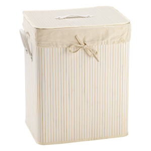 PORTA BIANCHERIA BAMBU' BIANCO 41X31X50HCM COD. P1120205 CONFEZIONE DA 6