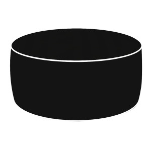 POUF OTTOMAN NERO H 23X53 D CM COD. P1816011