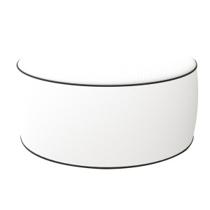 POUF OTTOMAN BIANCO H 23X53 D CM COD. P1816012