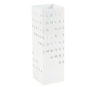 PORTAOMBRELLI IN METALLO VERNICIATO FANTASIA LETTERE BIANCO COD. P1817290