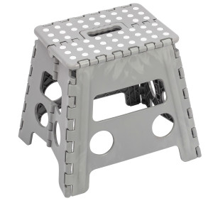 SGABELLO CLIC CLAC ALTO GRIGIO 30X22X32CM COD. S1407117/G