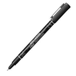 FINELINER PROFESSIONAL FIBER NERO 0,5MM COD. DH2105 CONFEZIONE DA 10