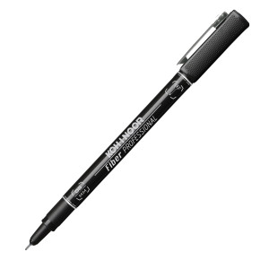 FINELINER PROFESSIONAL FIBER NERO 0,8MM COD. DH2108 CONFEZIONE DA 10