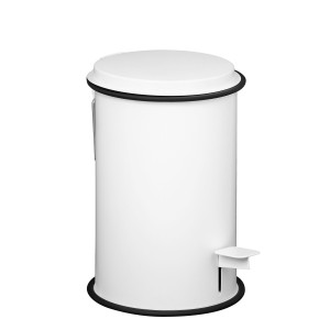 PATTUMIERA IN ACCIAIO INOX VERNICIATO BIANCO 3LT LAMINART COD. 490/B