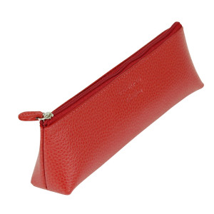 ASTUCCIO TRIANGOLARE 21X6,5CM VERA PELLE ROSSO LAURIGE FRANCE COD. g020802