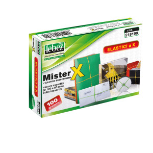 ELASTICO X-BAND MISURE E COLORI ASSORT. SCATOLA 100GR COD. 518199