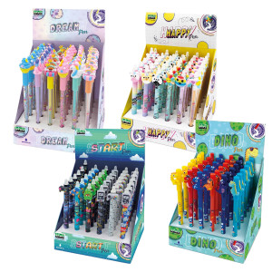 BOX 4 EXPO DA 36PZ CAD. PENNE CANCELLABILI FANTASIE ASSORTITE LEBEZ COD. 81469OD