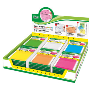 BOX MEMO STICK EXPO 72 PZ ASSORTITI+72 PZ TRASP.+72 PZ GIALLO LEBEZ COD. 81701OD