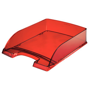 VASCHETTA PORTACORRISPONDENZA STANDARD PLUS ROSSO TRASP. LEITZ COD. 52260028 CONFEZIONE DA 5