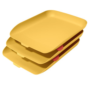 KIT TRIPLA VASCHETTA PORTACORRISPONDENZA GIALLO COSY LEITZ COD. 53582019