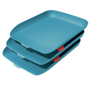 KIT TRIPLA VASCHETTA PORTACORRISPONDENZA BLU COSY LEITZ COD. 53582061
