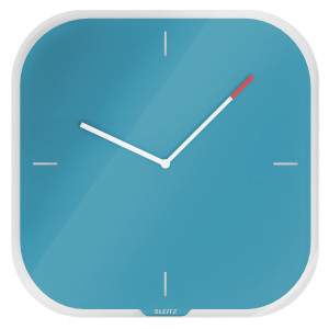 OROLOGIO DA PARETE SILENZIOSO IN VETRO BLU COSY LEITZ COD. 90170061