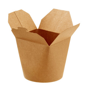 50 CONTENITORI ROTONDI DA ASPORTO IN CARTA KRAFT + PE D9,5X10CM LEONE COD. H0710