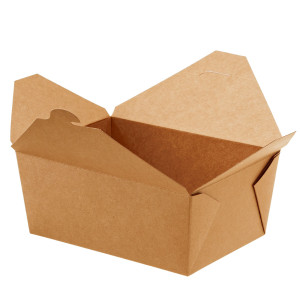 40 CONTENITORI RETTANGOLARI DA ASPORTO IN CARTA KRAFT + PE 21X16X9 CM LEONE COD. H0712
