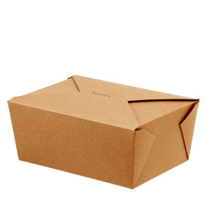 40 CONTENITORI RETTANGOLARI DA ASPORTO IN CARTA KRAFT + PE 21X16X9 CM LEONE COD. H0712